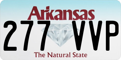 AR license plate 277VVP
