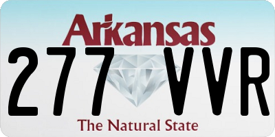 AR license plate 277VVR
