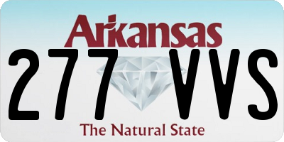 AR license plate 277VVS