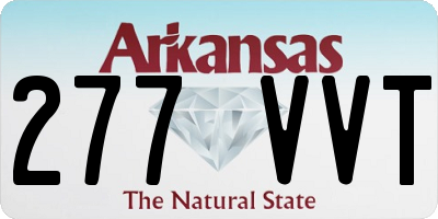 AR license plate 277VVT