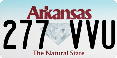 AR license plate 277VVU