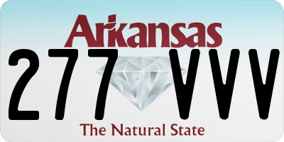 AR license plate 277VVV