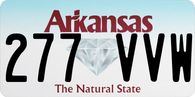 AR license plate 277VVW