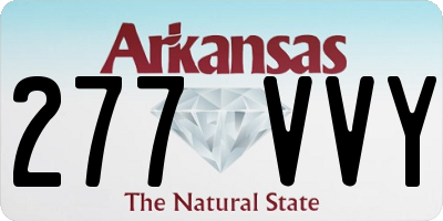 AR license plate 277VVY