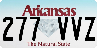 AR license plate 277VVZ