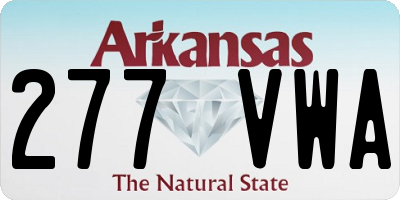 AR license plate 277VWA