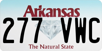 AR license plate 277VWC