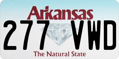 AR license plate 277VWD