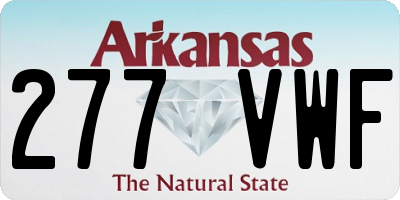 AR license plate 277VWF