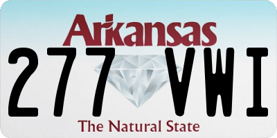 AR license plate 277VWI