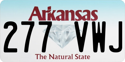 AR license plate 277VWJ