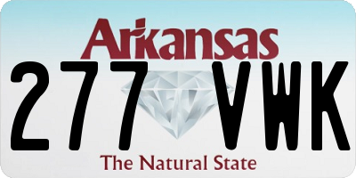 AR license plate 277VWK