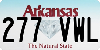 AR license plate 277VWL