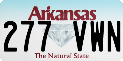 AR license plate 277VWN