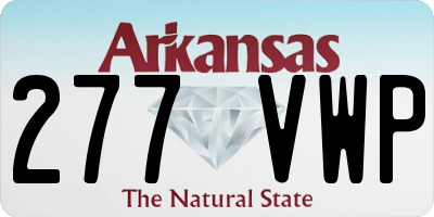 AR license plate 277VWP