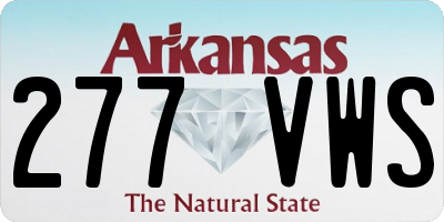 AR license plate 277VWS