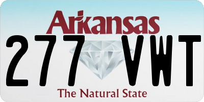 AR license plate 277VWT