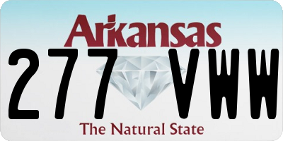 AR license plate 277VWW
