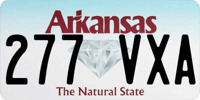 AR license plate 277VXA