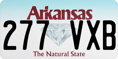 AR license plate 277VXB