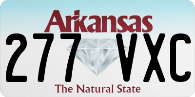 AR license plate 277VXC