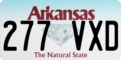 AR license plate 277VXD