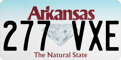 AR license plate 277VXE