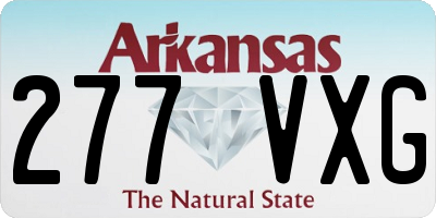 AR license plate 277VXG