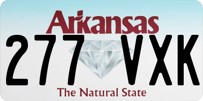 AR license plate 277VXK