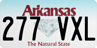 AR license plate 277VXL