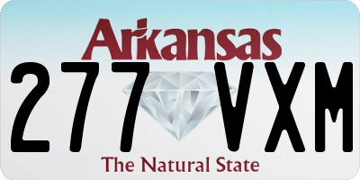 AR license plate 277VXM