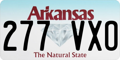AR license plate 277VXO