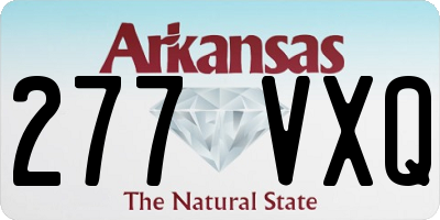 AR license plate 277VXQ