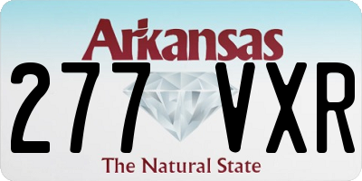 AR license plate 277VXR