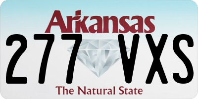 AR license plate 277VXS