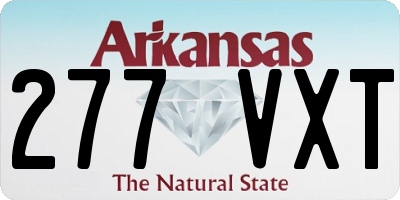 AR license plate 277VXT