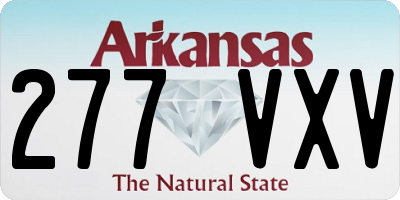 AR license plate 277VXV