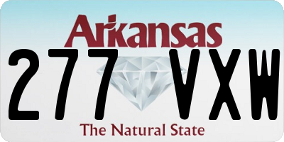 AR license plate 277VXW