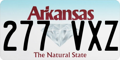AR license plate 277VXZ