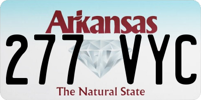 AR license plate 277VYC