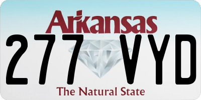 AR license plate 277VYD