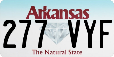 AR license plate 277VYF