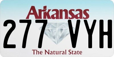 AR license plate 277VYH