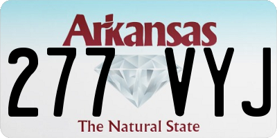 AR license plate 277VYJ