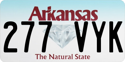 AR license plate 277VYK