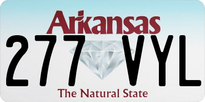 AR license plate 277VYL