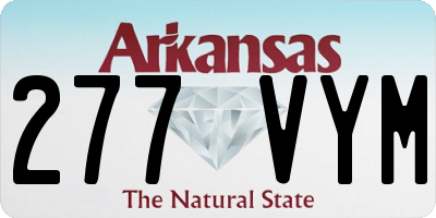 AR license plate 277VYM