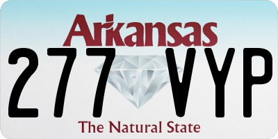 AR license plate 277VYP