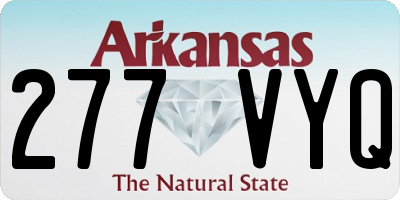 AR license plate 277VYQ