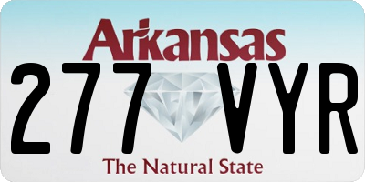 AR license plate 277VYR